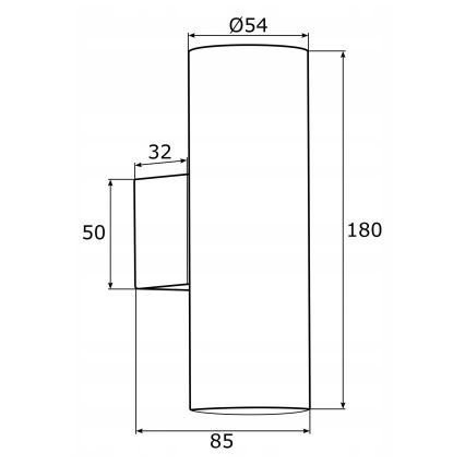Argon 0913 - Väggbelysning MITOS 2xGU10/5W/230V mässing