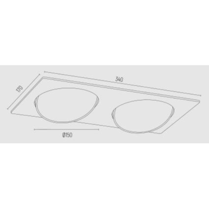 Argon 1046 - upphängd taklampa  OLIMP 2xGU10-AR111/12W/230V vit