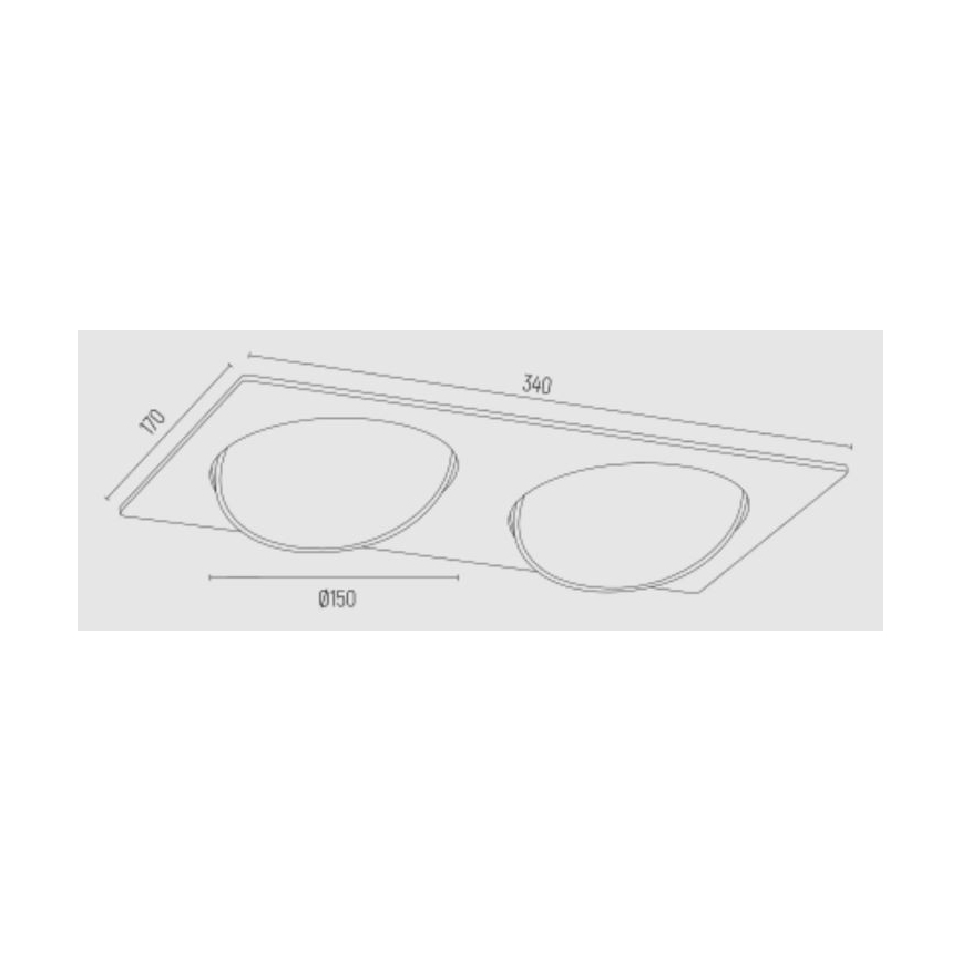 Argon 1046 - upphängd taklampa  OLIMP 2xGU10-AR111/12W/230V vit