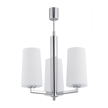 Argon 1224 - Pendelkrona CAMELOT 3xE27/15W/230V skinande krom