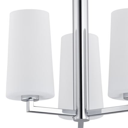 Argon 1224 - Pendelkrona CAMELOT 3xE27/15W/230V skinande krom