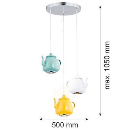 Argon 1326 - Hängande lampa JAMAJKA 3xGU10/50W/230V