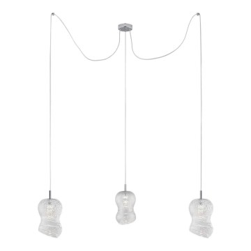 Argon 1357 - LED Ljuskrona med snöre GARDA 3xLED/5W/230V