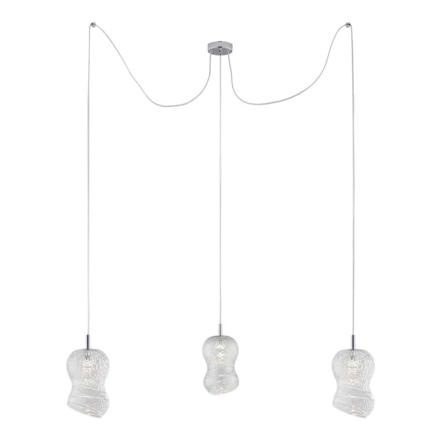Argon 1357 - LED Ljuskrona med snöre GARDA 3xLED/5W/230V