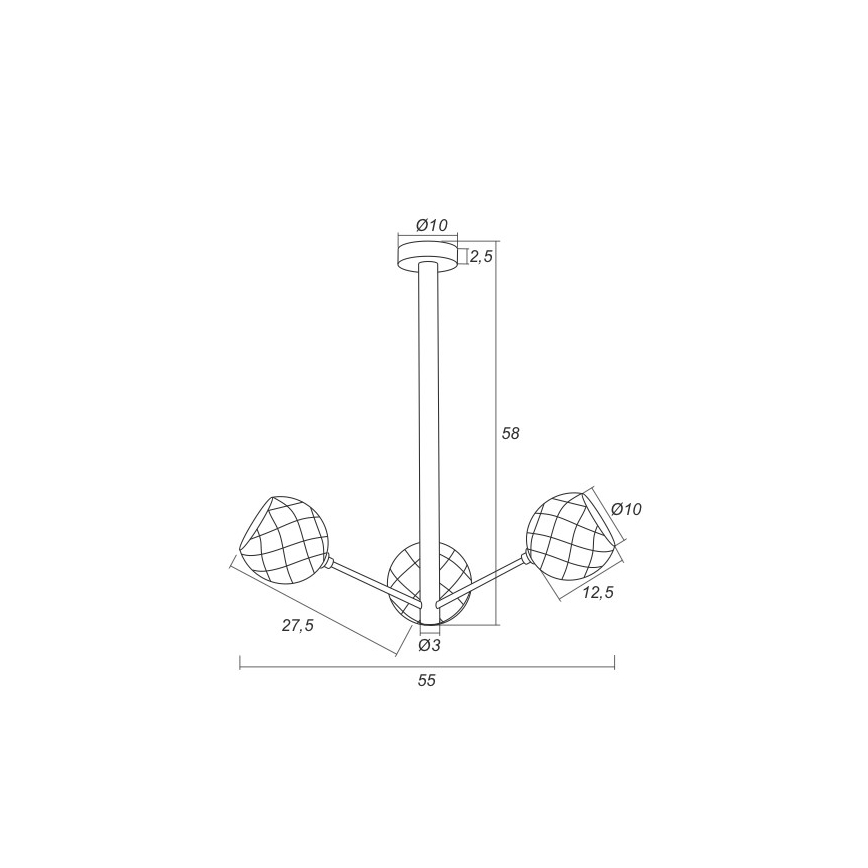 Argon 1358 - LED Hängande Ljuskrona BELLUNO 3xLED/5W/230V