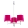 Argon 1382 - Pendelkrona BOLZANO 3xE27/15W/230V rosa/skinande krom