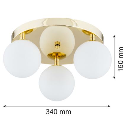 Argon 1413 - Taklampa för badrum FLAVIO 3xE14/7W/230V IP44