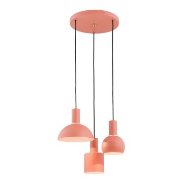 Argon 1469 - Ljuskrona med upphängningsrem SINES 3xE27/15W/230V orange
