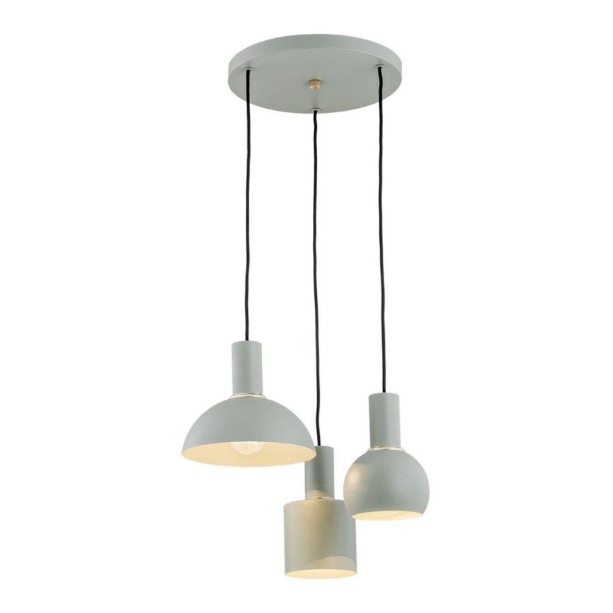 Argon 1470 - Ljuskrona med upphängningsrem SINES 3xE27/15W/230V grön