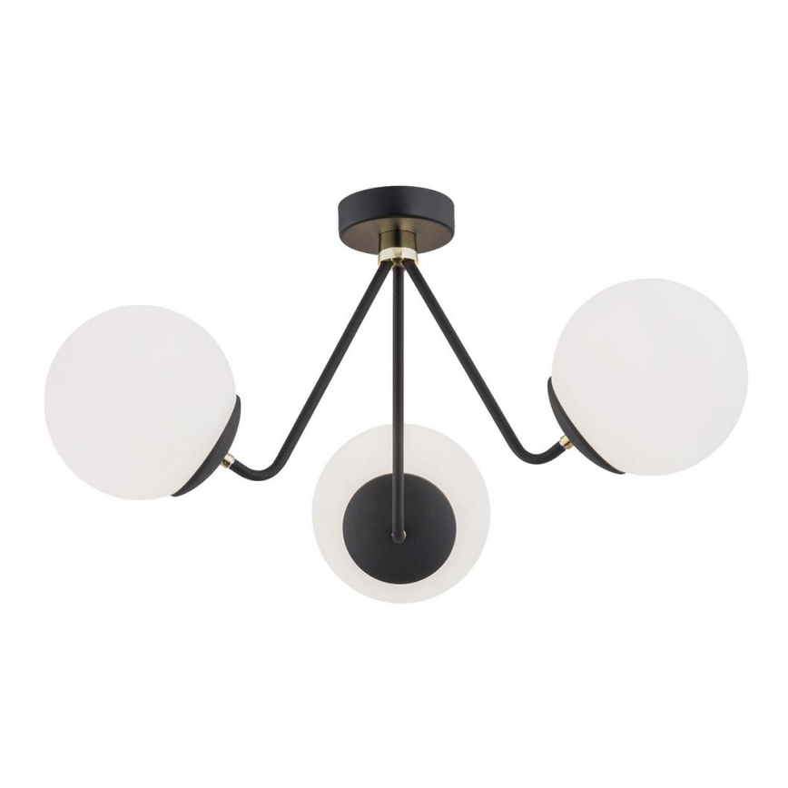 Argon 1478 - Surface-mounted ljuskrona TOMAR 3xE27/15W/230V svart