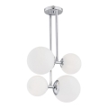 Argon 1646 - Pendelkrona ASPEN 4xE27/15W/230V skinande krom