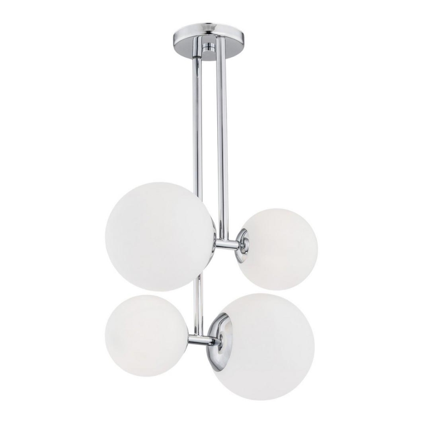 Argon 1646 - Pendelkrona ASPEN 4xE27/15W/230V skinande krom