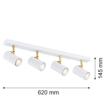 Argon 1689 - Spotlight LAGOS 4xGU10/5W/230V vit/guld