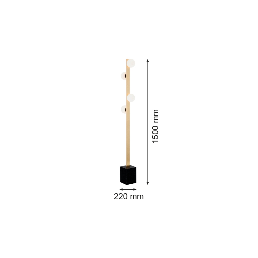 Argon 1738 - Golvlampa  FREEMONT 4xG9/5W/230V