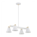 Argon 1773 - Pendelkrona AVALONE 4xE27/15W/230V vit/gyllene