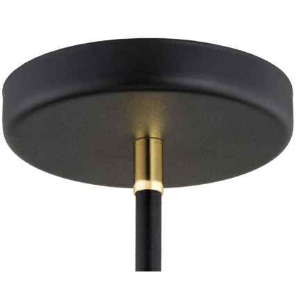 Argon 1774 - Pendelkrona AVALONE 4xE27/15W/230V svart/gyllene