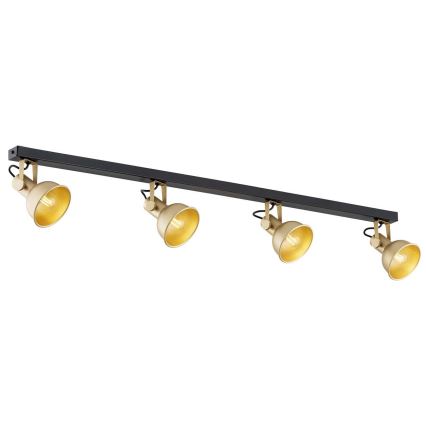 Argon 1801 - Spotlight LENORA 4xE14/7W/230V guld/svart