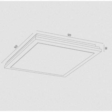 Argon 1804 - Taklampa CASERTA 4xE27/15W/230V 52x52 cm