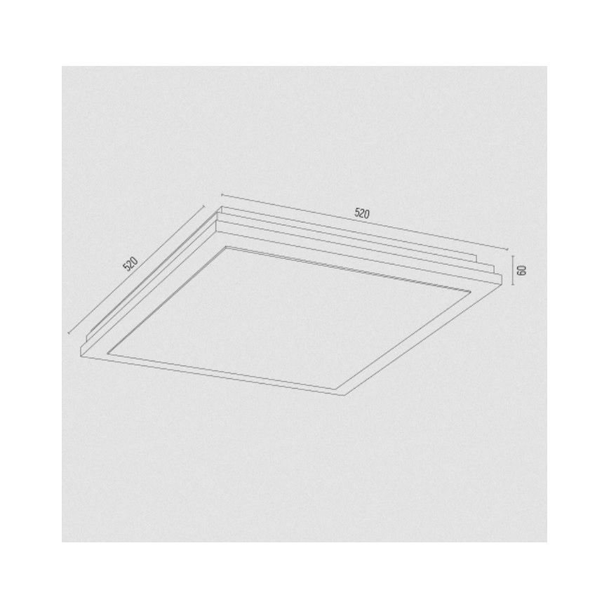 Argon 1804 - Taklampa CASERTA 4xE27/15W/230V 52x52 cm