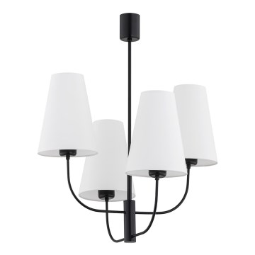 Argon 1822 - Pendelkrona SAFIANO 4xE27/15W/230V svart
