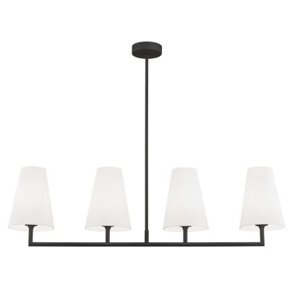 Argon 1831 - Pendelkrona SAFIANO 4xE27/15W/230V svart