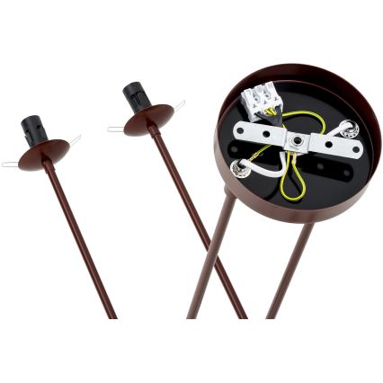 Argon 1842 - Pendelkrona ABSOS 4xE14/7W/230V alabaster brun