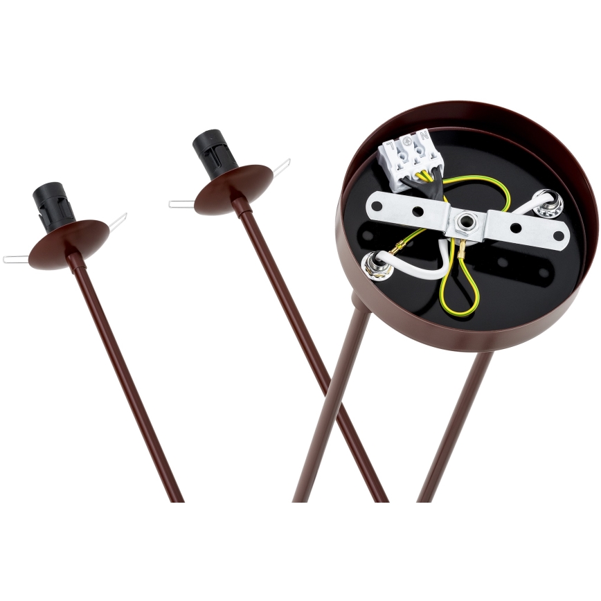 Argon 1842 - Pendelkrona ABSOS 4xE14/7W/230V alabaster brun