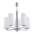 Argon 2053 - Pendelkrona CAMELOT 5xE27/15W/230V skinande krom
