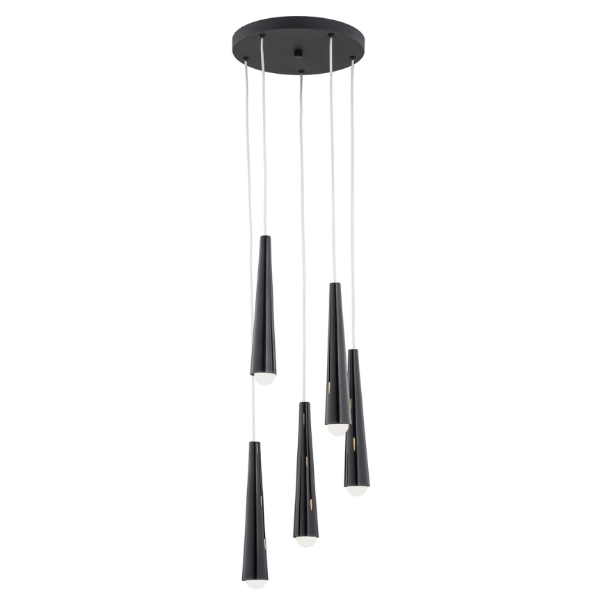 Argon 2103 - Takkkrona på ett snöre  HOLLYWOOD 5xE14/7W/230V svart 