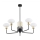 Argon 2128 - Pendelkrona RAVELLO 5xE14/15W/230V svart/guld