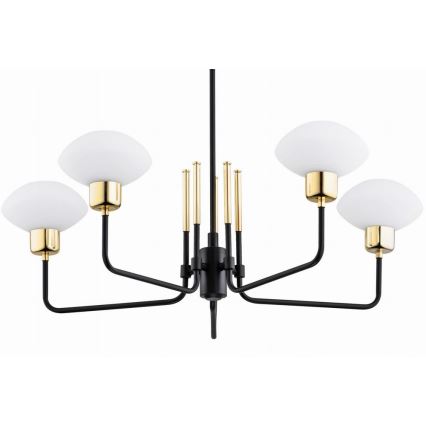 Argon 2128 - Pendelkrona RAVELLO 5xE14/15W/230V svart/guld