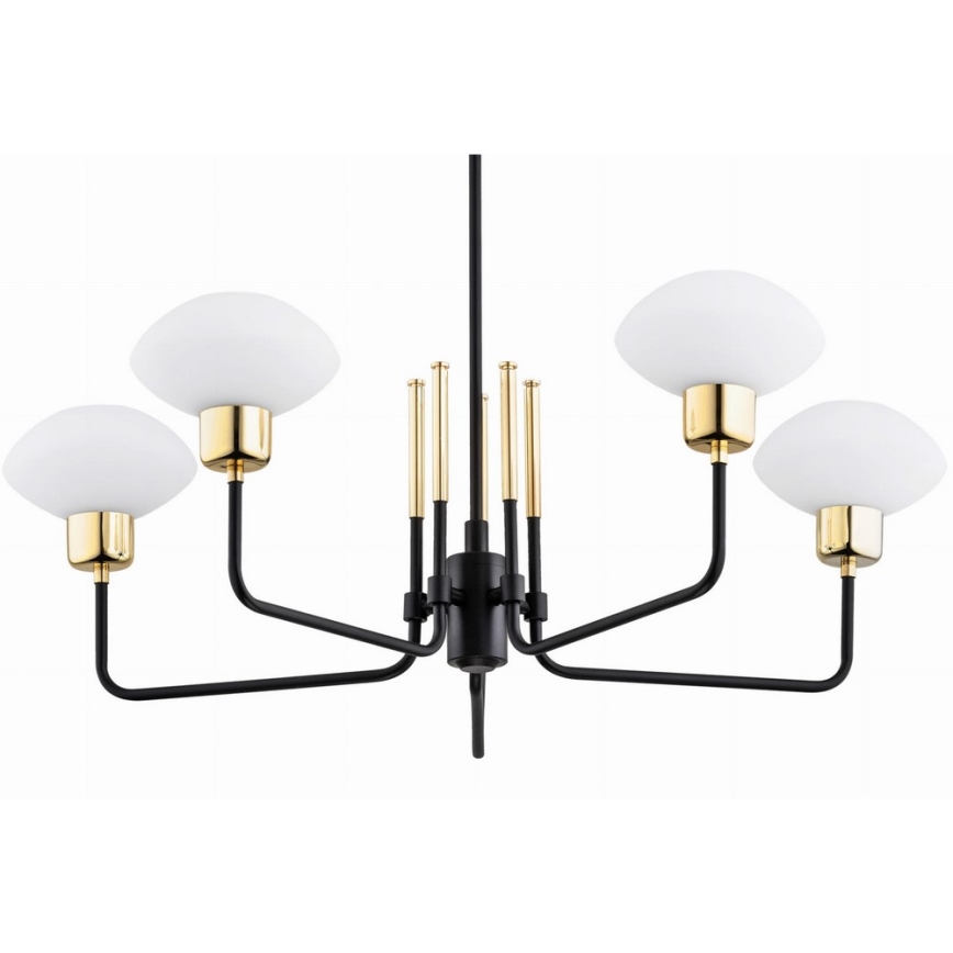 Argon 2128 - Pendelkrona RAVELLO 5xE14/15W/230V svart/guld
