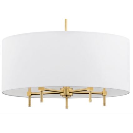 Argon 2132 - Pendelkrona ABBANO 5xE14/7W/230V mässing/vit