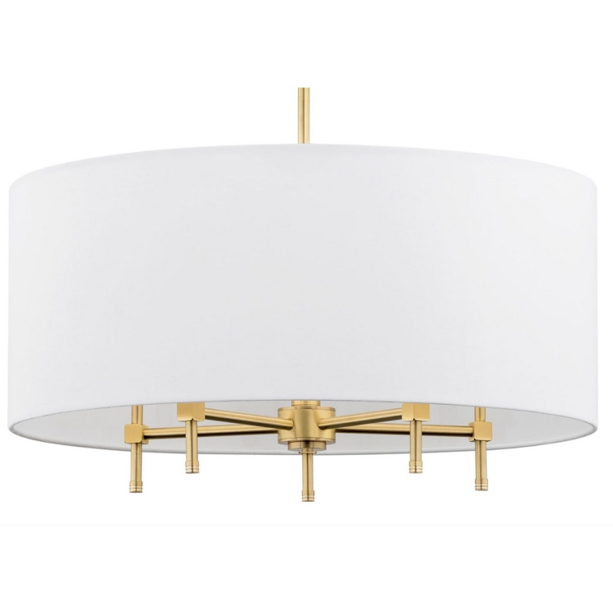 Argon 2132 - Pendelkrona ABBANO 5xE14/7W/230V mässing/vit