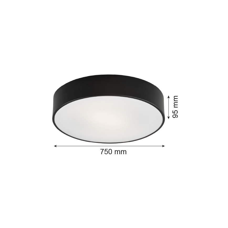 Argon 2536 - Takbelysning DARLING 6xE27/15W/230V svart