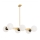 Argon 2549 - Pendelkrona FREEMONT 6xE27/15W/230V gyllene/vit/svart