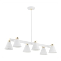 Argon 2551 - Pendelkrona AVALONE 6xE27/15W/230V vit/gyllene