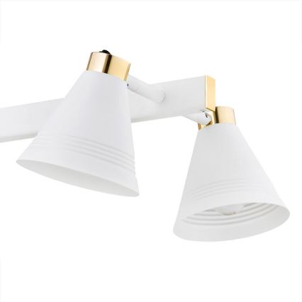 Argon 2551 - Pendelkrona AVALONE 6xE27/15W/230V vit/gyllene