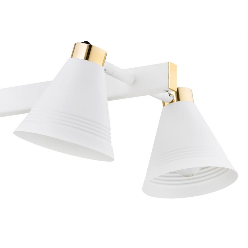 Argon 2551 - Pendelkrona AVALONE 6xE27/15W/230V vit/gyllene