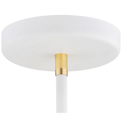 Argon 2551 - Pendelkrona AVALONE 6xE27/15W/230V vit/gyllene