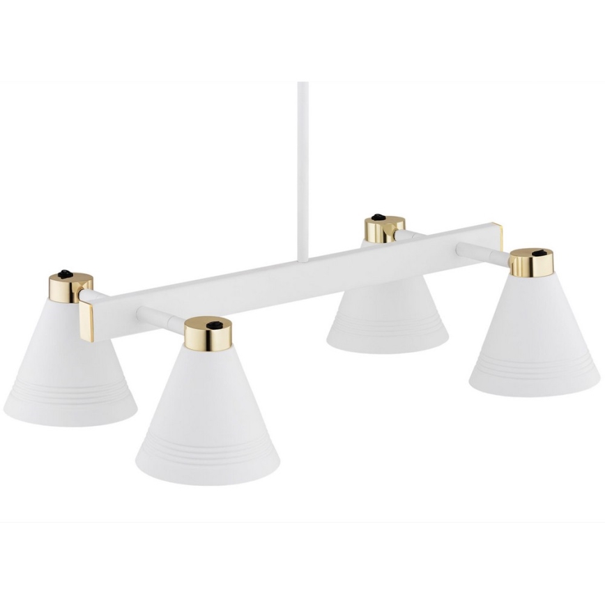 Argon 2551 - Pendelkrona AVALONE 6xE27/15W/230V vit/gyllene