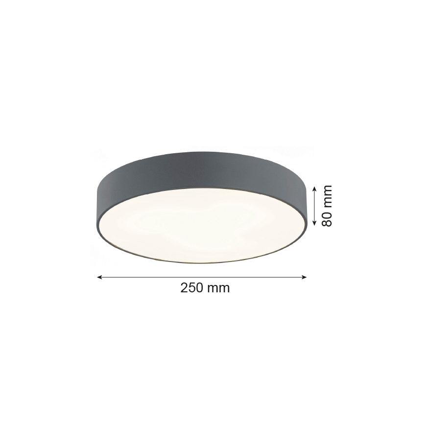 Argon 3080 - Taklampa DARLING 2xE27/15W/230V Ø 25 cm grå