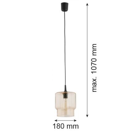 Argon 3273 - Ljuskrona med upphängningsrem NEWA 1xE27/15W/230V beige