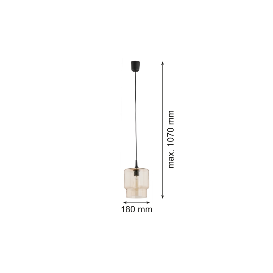 Argon 3273 - Ljuskrona med upphängningsrem NEWA 1xE27/15W/230V beige