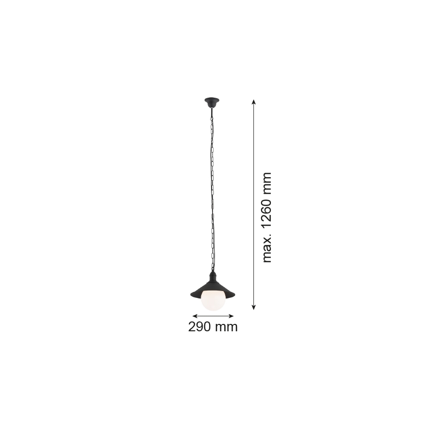 Argon 3285 - Utomhus Ljuskrona ERBA BIS 1xE27/60W/230V