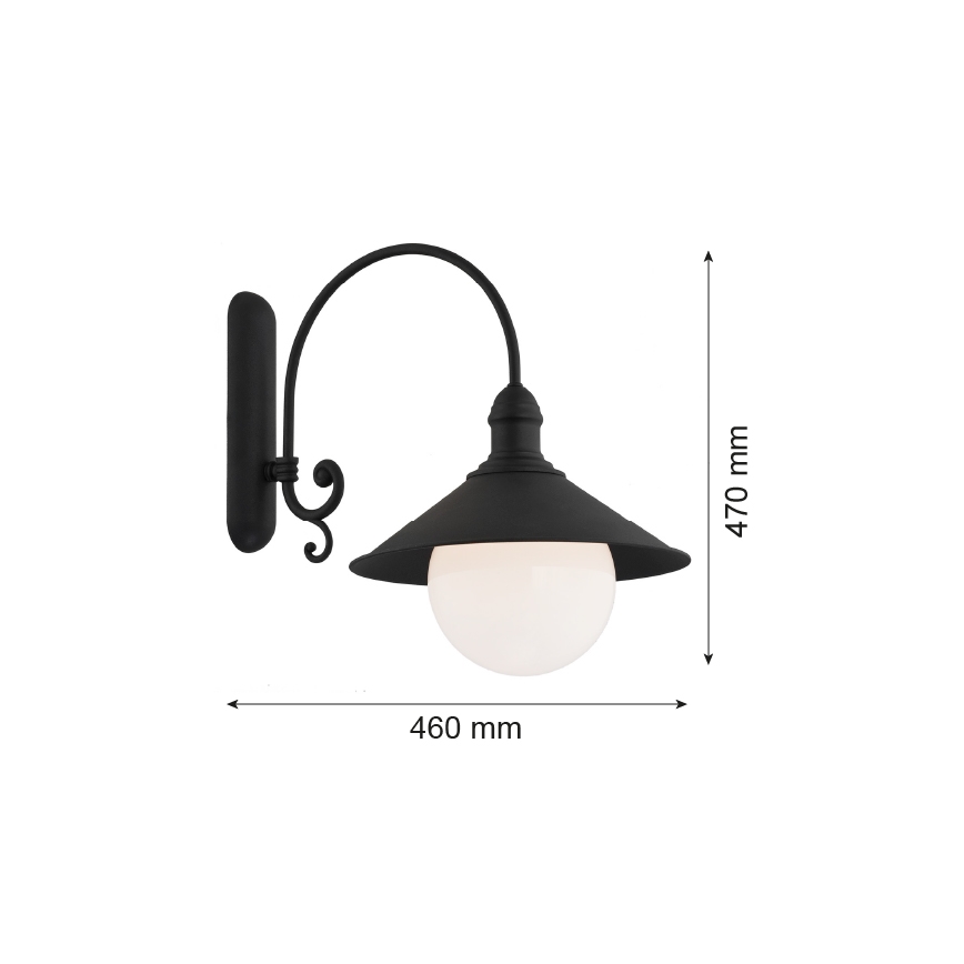 Argon 3286 - Väggbelysning ERBA BIS 1xE27/60W/230V