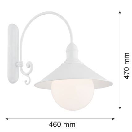 Argon 3297 - Väggbelysning ERBA BIS 1xE27/60W/230V