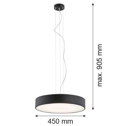 Argon 3352 - Ljuskrona DARLING 1xLED/35W/230V