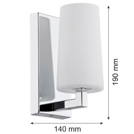 Argon 3358 - Vägglampa CAMELOT 1xE27/15W/230V skinande krom
