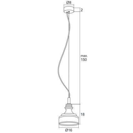 Argon 3795 - LED Ljuskrona med snöre TULUZA LED/5W/230V